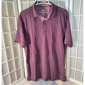 Tommy Bahama Striped Short Sleeve Relaxed Fit Polo Shirt Men's Size M